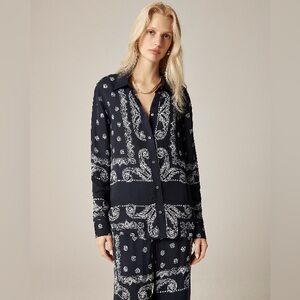 J.Crew Jules classic-fit shirt in bandana print CN482